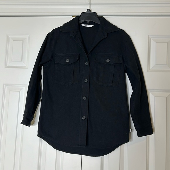 Anian Black button down Overshirt Coat  SzM - Picture 1 of 9